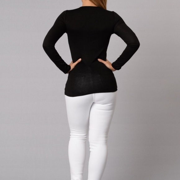 Black Date Night Top - Picture 3 of 3
